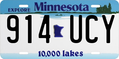 MN license plate 914UCY