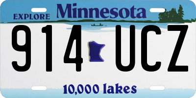 MN license plate 914UCZ