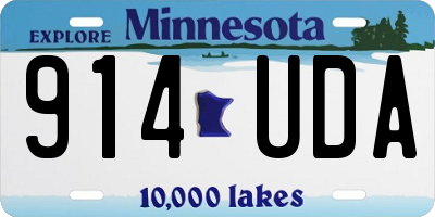 MN license plate 914UDA