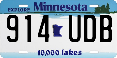 MN license plate 914UDB
