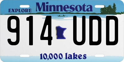 MN license plate 914UDD