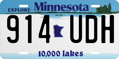 MN license plate 914UDH