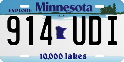 MN license plate 914UDI