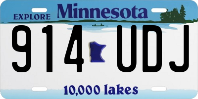 MN license plate 914UDJ