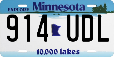 MN license plate 914UDL