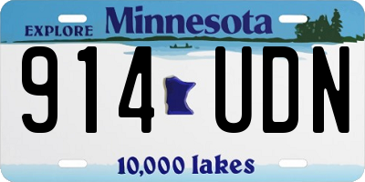MN license plate 914UDN