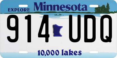 MN license plate 914UDQ