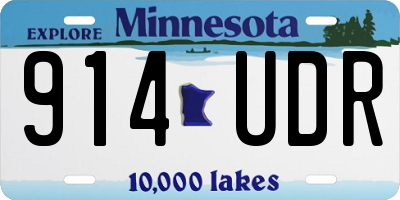 MN license plate 914UDR