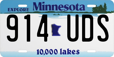 MN license plate 914UDS