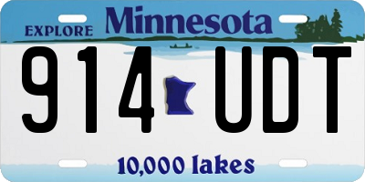 MN license plate 914UDT