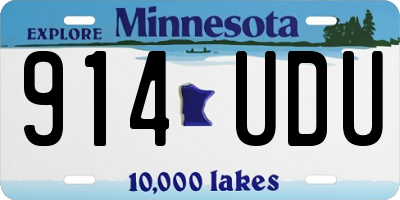 MN license plate 914UDU