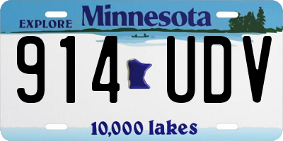 MN license plate 914UDV