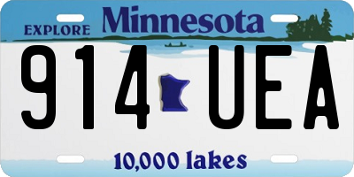 MN license plate 914UEA