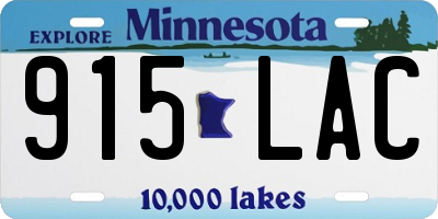 MN license plate 915LAC