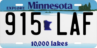 MN license plate 915LAF