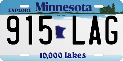 MN license plate 915LAG