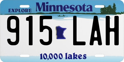 MN license plate 915LAH