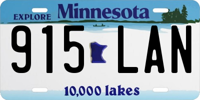 MN license plate 915LAN