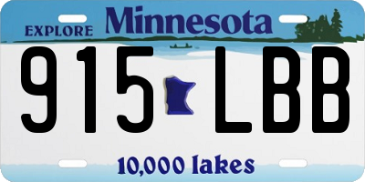 MN license plate 915LBB