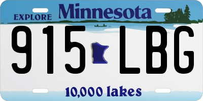MN license plate 915LBG