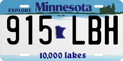MN license plate 915LBH