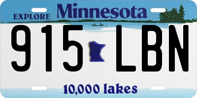 MN license plate 915LBN