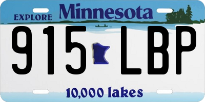 MN license plate 915LBP
