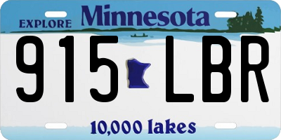MN license plate 915LBR
