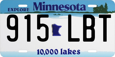 MN license plate 915LBT