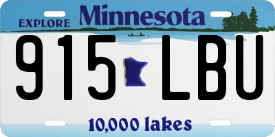MN license plate 915LBU