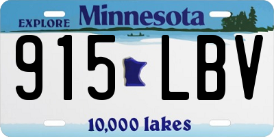 MN license plate 915LBV
