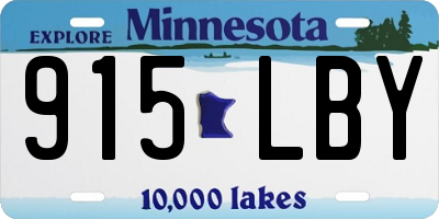 MN license plate 915LBY
