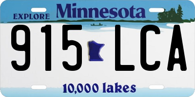MN license plate 915LCA