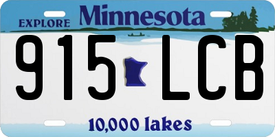 MN license plate 915LCB