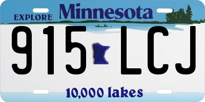 MN license plate 915LCJ