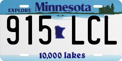MN license plate 915LCL