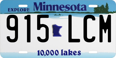 MN license plate 915LCM