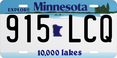 MN license plate 915LCQ