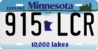 MN license plate 915LCR