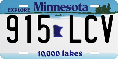 MN license plate 915LCV