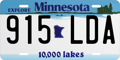 MN license plate 915LDA