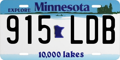 MN license plate 915LDB
