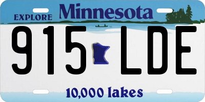 MN license plate 915LDE