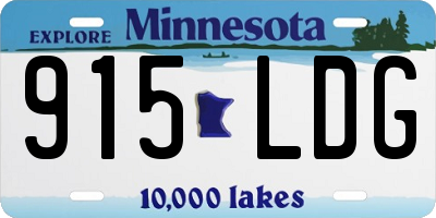 MN license plate 915LDG