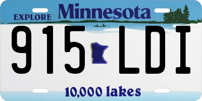 MN license plate 915LDI