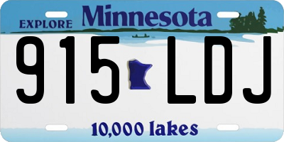MN license plate 915LDJ