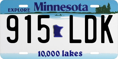 MN license plate 915LDK