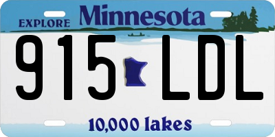 MN license plate 915LDL