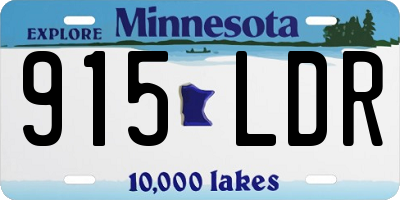 MN license plate 915LDR