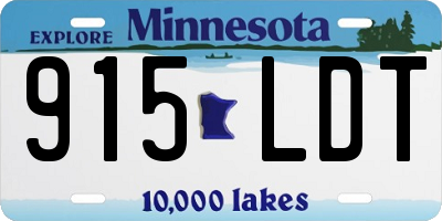 MN license plate 915LDT